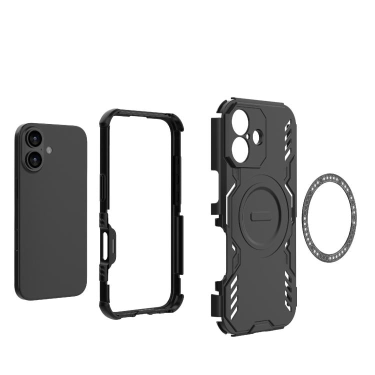 For iPhone 17 Butterfly Armor MagSafe Magnetic Ring Shockproof Phone Case(Purple) - iPhone 17 Cases by buy2fix | Online Shopping UK | buy2fix