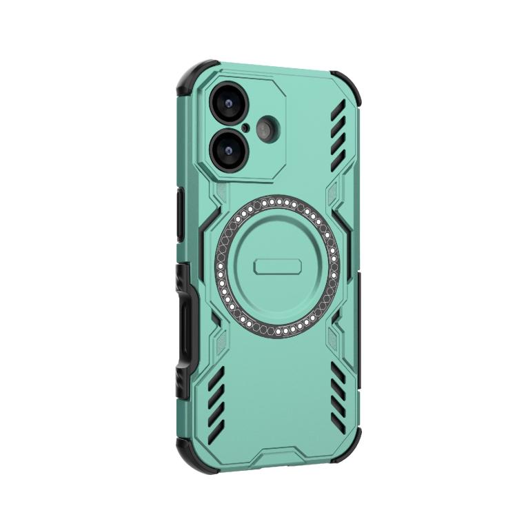 For iPhone 17 Butterfly Armor MagSafe Magnetic Ring Shockproof Phone Case(Light Green) - iPhone 17 Cases by buy2fix | Online Shopping UK | buy2fix