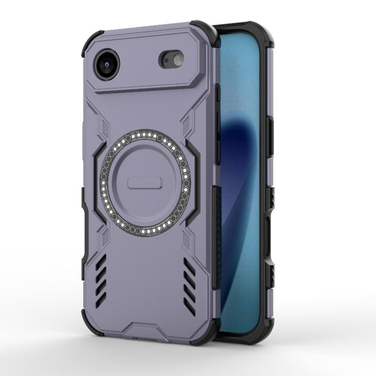 For iPhone Air Butterfly Armor MagSafe Magnetic Ring Shockproof Phone Case(Purple) - iPhone Air Cases by buy2fix | Online Shopping UK | buy2fix