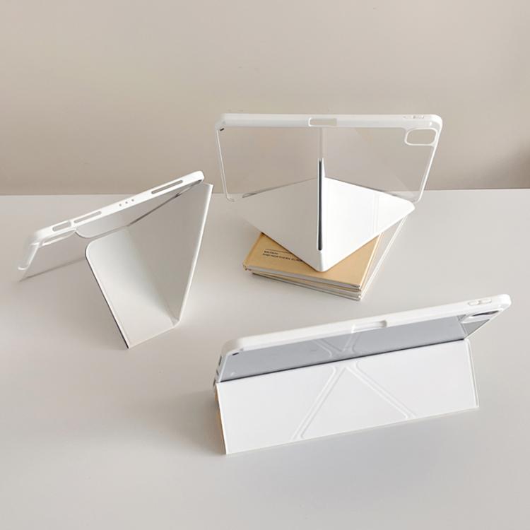 For iPad mini 2024 / 6 Rainbow Gradient Y-Fold Holder Leather Tablet Case(Gradient Yellow) - iPad mini 2024 Cases by buy2fix | Online Shopping UK | buy2fix