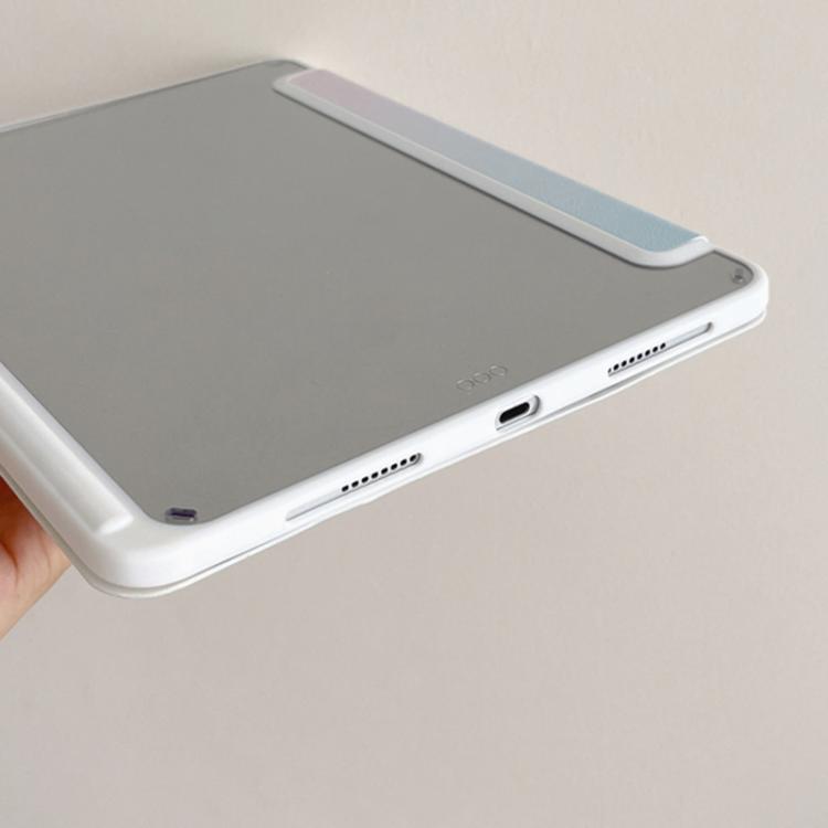 For iPad Pro 11 2024 Rainbow Gradient Y-Fold Holder Leather Tablet Case(Gradient Yellow) - iPad Pro 11 2024 Cases by buy2fix | Online Shopping UK | buy2fix