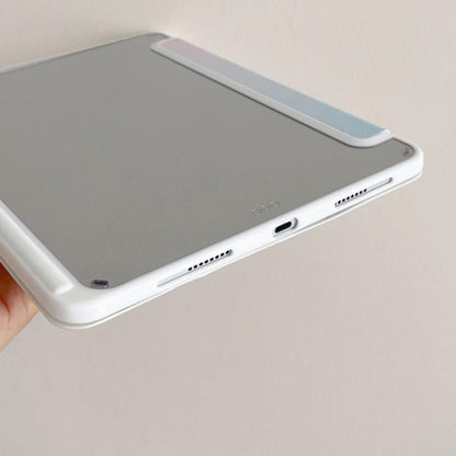 For iPad mini 2024 / 6 Rainbow Gradient Y-Fold Holder Leather Tablet Case(Gradient Yellow) - iPad mini 2024 Cases by buy2fix | Online Shopping UK | buy2fix