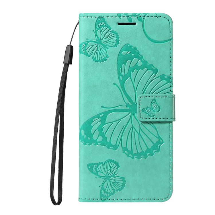 For Google Pixel 10 Global 3D Butterfly Embossed Pattern Flip Leather Phone Case(Green) - Google Cases by buy2fix | Online Shopping UK | buy2fix