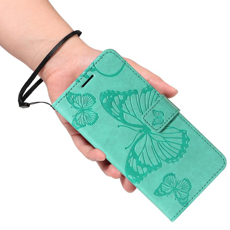For Google Pixel 10 Global 3D Butterfly Embossed Pattern Flip Leather Phone Case(Green) - Google Cases by buy2fix | Online Shopping UK | buy2fix