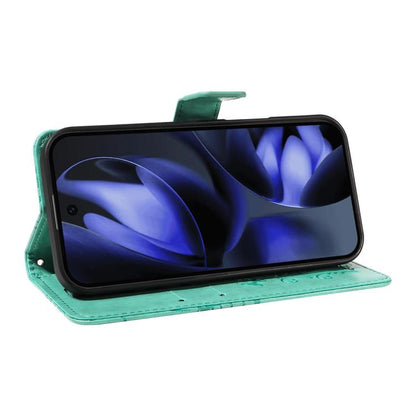 For Google Pixel 10 Global 3D Butterfly Embossed Pattern Flip Leather Phone Case(Green) - Google Cases by buy2fix | Online Shopping UK | buy2fix