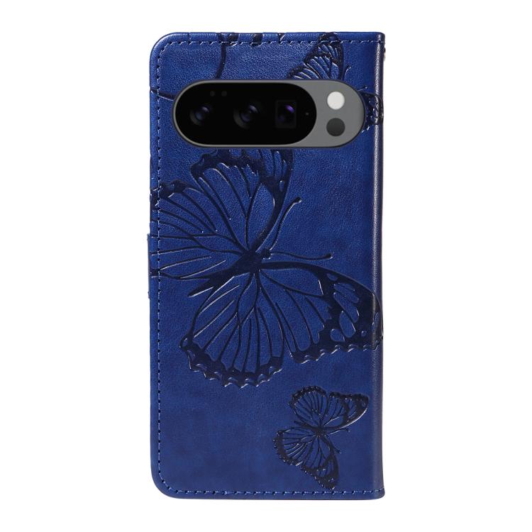 For Google Pixel 10 Global 3D Butterfly Embossed Pattern Flip Leather Phone Case(Blue) - Google Cases by buy2fix | Online Shopping UK | buy2fix