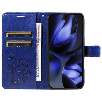 For Google Pixel 10 Global 3D Butterfly Embossed Pattern Flip Leather Phone Case(Blue) - Google Cases by buy2fix | Online Shopping UK | buy2fix