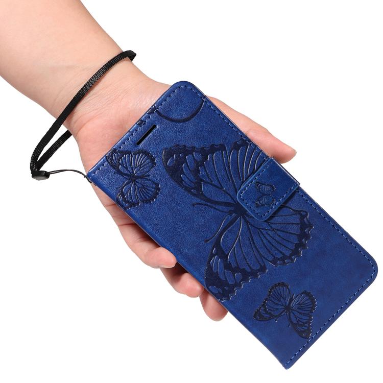For Google Pixel 10 Global 3D Butterfly Embossed Pattern Flip Leather Phone Case(Blue) - Google Cases by buy2fix | Online Shopping UK | buy2fix