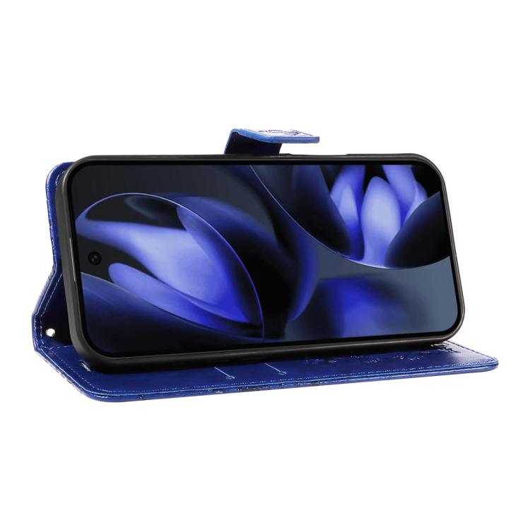 For Google Pixel 10 Global 3D Butterfly Embossed Pattern Flip Leather Phone Case(Blue) - Google Cases by buy2fix | Online Shopping UK | buy2fix