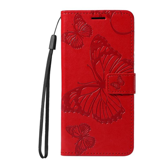 For Google Pixel 10 Global 3D Butterfly Embossed Pattern Flip Leather Phone Case(Red) - Google Cases by buy2fix | Online Shopping UK | buy2fix