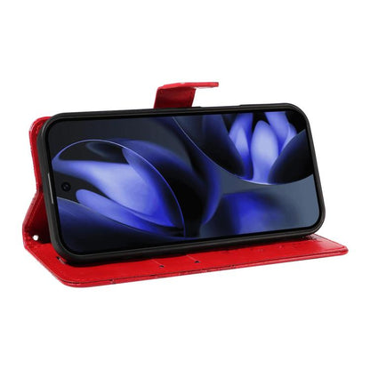 For Google Pixel 10 Global 3D Butterfly Embossed Pattern Flip Leather Phone Case(Red) - Google Cases by buy2fix | Online Shopping UK | buy2fix