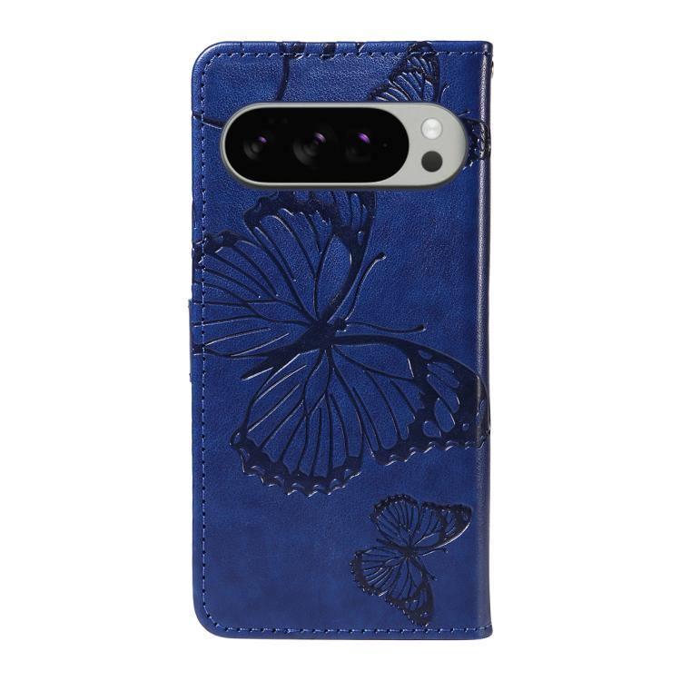 For Google Pixel 10 Pro XL Global 3D Butterfly Embossed Pattern Flip Leather Phone Case(Blue) - Google Cases by buy2fix | Online Shopping UK | buy2fix