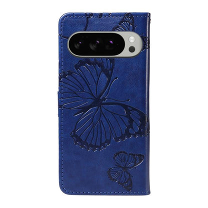 For Google Pixel 10 Pro XL Global 3D Butterfly Embossed Pattern Flip Leather Phone Case(Blue) - Google Cases by buy2fix | Online Shopping UK | buy2fix