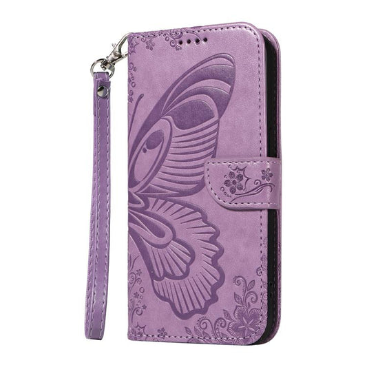 For Google Pixel 10 5G / 10 Pro 5G Global Swallowtail Butterfly Embossed Leather Phone Case(Purple) - Google Cases by buy2fix | Online Shopping UK | buy2fix