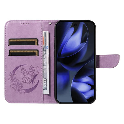 For Google Pixel 10 5G / 10 Pro 5G Global Swallowtail Butterfly Embossed Leather Phone Case(Purple) - Google Cases by buy2fix | Online Shopping UK | buy2fix