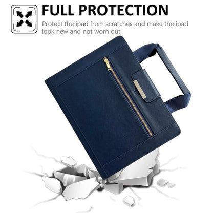 For iPad Air 11 2025 / 2024 Zipper Handle Retro Smart Leather Tablet Case(Royal Blue) - iPad Air 11 2025 / 2024 Cases by buy2fix | Online Shopping UK | buy2fix