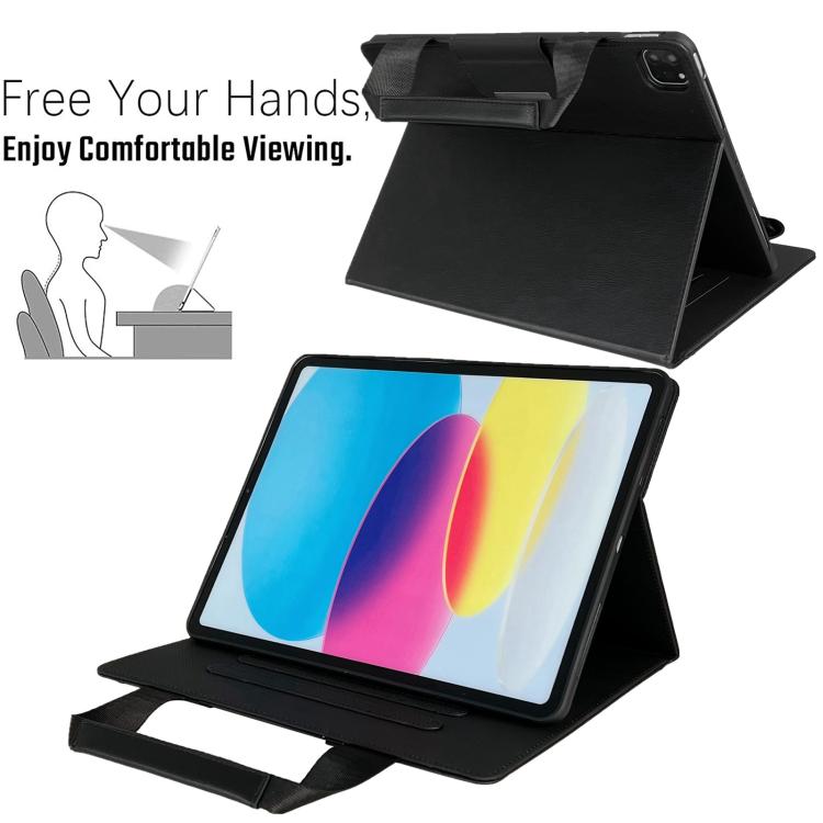 For iPad Air 13 2025 / 2024 / Pro 12.9 Zipper Handle Retro Smart Leather Tablet Case(Black) - iPad Air 13 2025 / 2024 Cases by buy2fix | Online Shopping UK | buy2fix