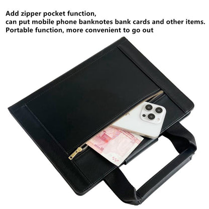 For iPad Air 13 2025 / 2024 / Pro 12.9 Zipper Handle Retro Smart Leather Tablet Case(Black) - iPad Air 13 2025 / 2024 Cases by buy2fix | Online Shopping UK | buy2fix