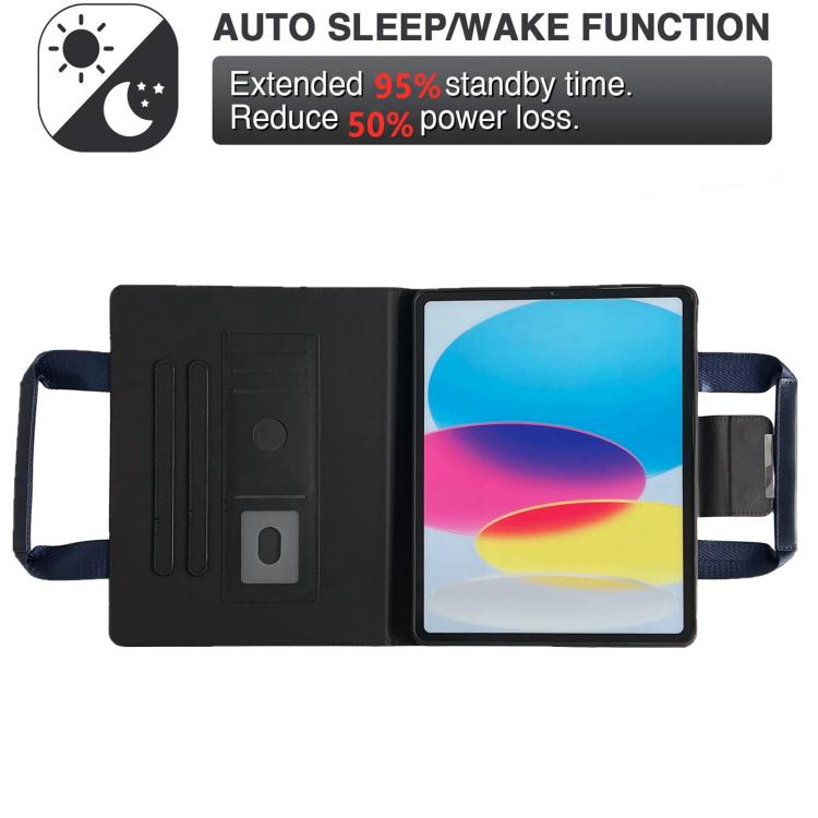 For iPad mini 2024 / 6 Zipper Handle Retro Smart Leather Tablet Case(Royal Blue) - iPad mini 2024 Cases by buy2fix | Online Shopping UK | buy2fix