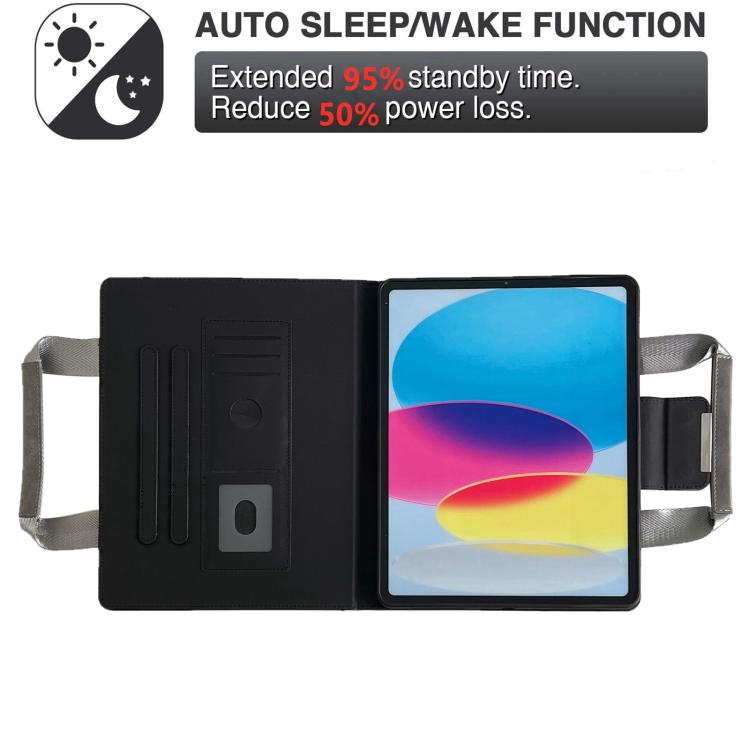 For iPad mini 2024 / 6 Zipper Handle Retro Smart Leather Tablet Case(Grey) - iPad mini 2024 Cases by buy2fix | Online Shopping UK | buy2fix