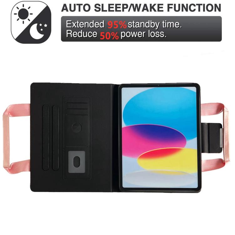 For iPad mini 2024 / 6 Zipper Handle Retro Smart Leather Tablet Case(Rose Gold) - iPad mini 2024 Cases by buy2fix | Online Shopping UK | buy2fix