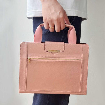 For iPad Pro 13 2024 Zipper Handle Retro Smart Leather Tablet Case(Rose Gold) - iPad Pro 13 2024 Cases by buy2fix | Online Shopping UK | buy2fix
