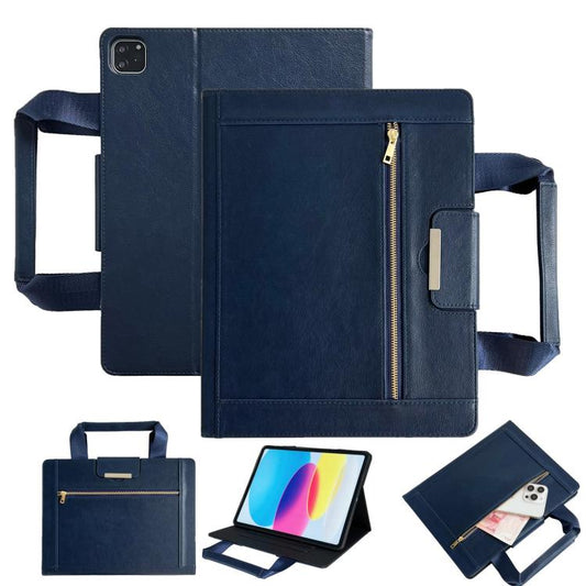 For iPad Pro 11 2024 Zipper Handle Retro Smart Leather Tablet Case(Royal Blue) - iPad Pro 11 2024 Cases by buy2fix | Online Shopping UK | buy2fix