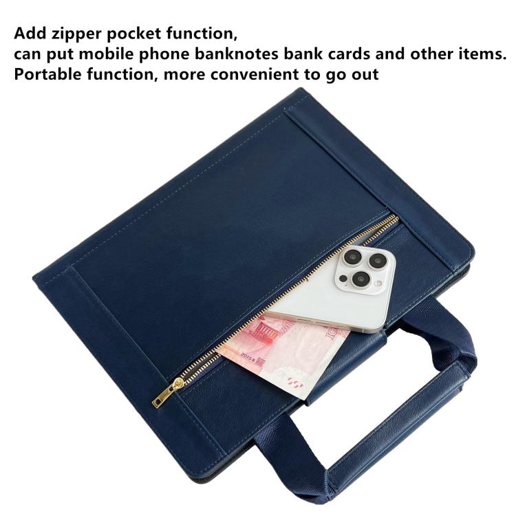 For iPad Pro 11 2024 Zipper Handle Retro Smart Leather Tablet Case(Royal Blue) - iPad Pro 11 2024 Cases by buy2fix | Online Shopping UK | buy2fix