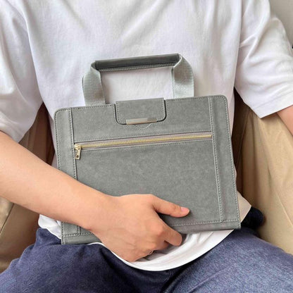 For iPad Pro 11 2024 Zipper Handle Retro Smart Leather Tablet Case(Grey) - iPad Pro 11 2024 Cases by buy2fix | Online Shopping UK | buy2fix