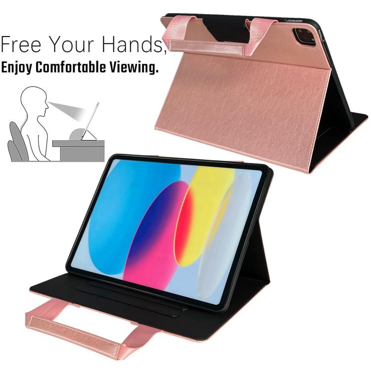 For iPad Pro 11 2024 Zipper Handle Retro Smart Leather Tablet Case(Rose Gold) - iPad Pro 11 2024 Cases by buy2fix | Online Shopping UK | buy2fix