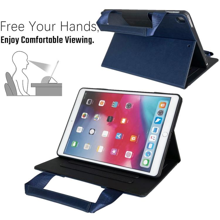 For iPad 10.2 2021 / 2020 / 2019 Zipper Handle Retro Smart Leather Tablet Case(Royal Blue) - More iPad Cases by buy2fix | Online Shopping UK | buy2fix