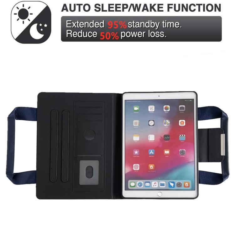 For iPad 10.2 2021 / 2020 / 2019 Zipper Handle Retro Smart Leather Tablet Case(Royal Blue) - More iPad Cases by buy2fix | Online Shopping UK | buy2fix