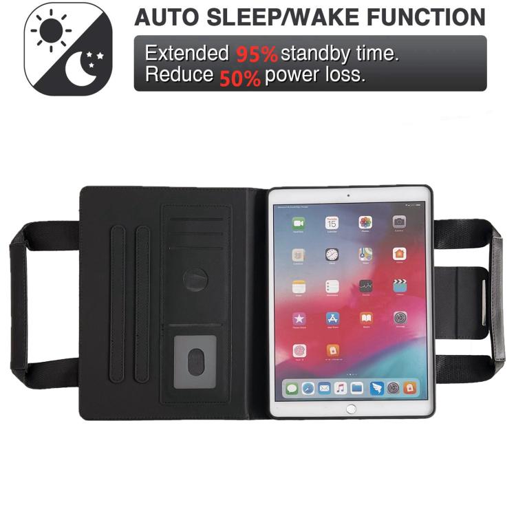 For iPad 10.2 2021 / 2020 / 2019 Zipper Handle Retro Smart Leather Tablet Case(Black) - More iPad Cases by buy2fix | Online Shopping UK | buy2fix