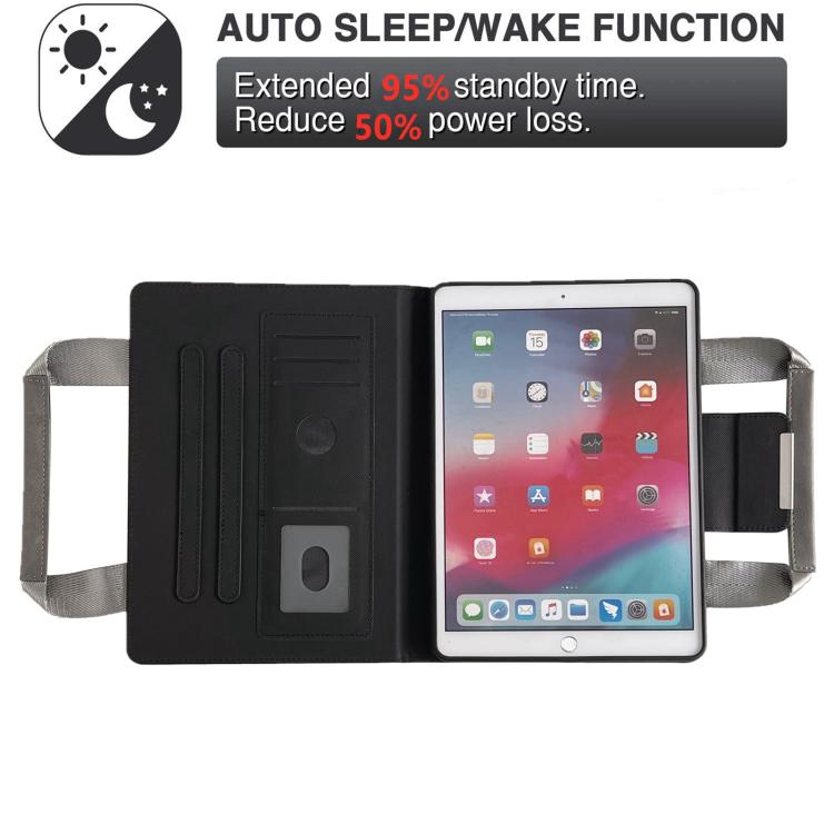 For iPad 10.2 2021 / 2020 / 2019 Zipper Handle Retro Smart Leather Tablet Case(Grey) - More iPad Cases by buy2fix | Online Shopping UK | buy2fix