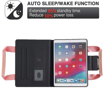 For iPad 10.2 2021 / 2020 / 2019 Zipper Handle Retro Smart Leather Tablet Case(Rose Gold) - More iPad Cases by buy2fix | Online Shopping UK | buy2fix