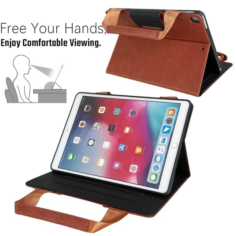 For iPad 10.2 2021 / 2020 / 2019 Zipper Handle Retro Smart Leather Tablet Case(Brown) - More iPad Cases by buy2fix | Online Shopping UK | buy2fix