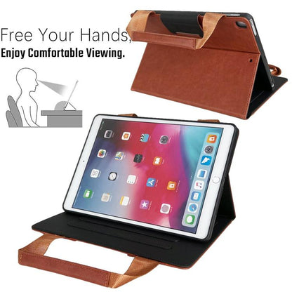 For iPad 10.2 2021 / 2020 / 2019 Zipper Handle Retro Smart Leather Tablet Case(Brown) - More iPad Cases by buy2fix | Online Shopping UK | buy2fix
