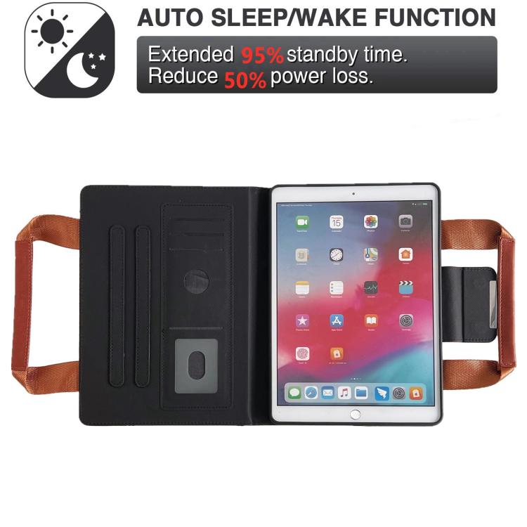 For iPad 10.2 2021 / 2020 / 2019 Zipper Handle Retro Smart Leather Tablet Case(Brown) - More iPad Cases by buy2fix | Online Shopping UK | buy2fix