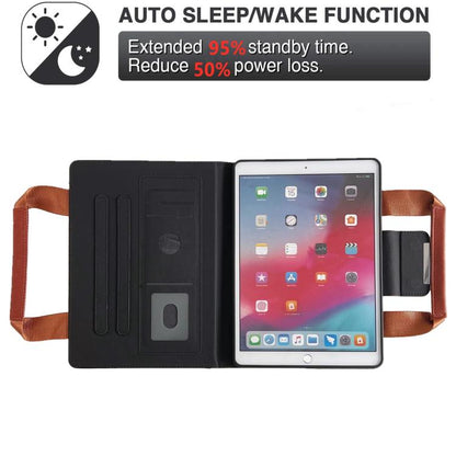 For iPad 10.2 2021 / 2020 / 2019 Zipper Handle Retro Smart Leather Tablet Case(Brown) - More iPad Cases by buy2fix | Online Shopping UK | buy2fix