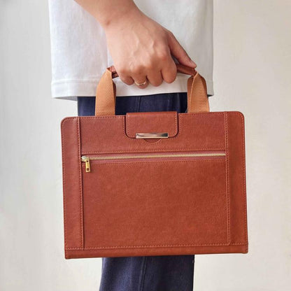 For iPad 10.2 2021 / 2020 / 2019 Zipper Handle Retro Smart Leather Tablet Case(Brown) - More iPad Cases by buy2fix | Online Shopping UK | buy2fix