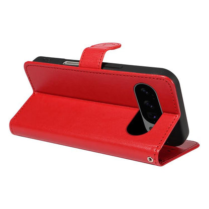 For Google Pixel 10 / 10 Pro Global Cat and Bee Embossed Flip Leather Phone Case(Red) - Google Cases by buy2fix | Online Shopping UK | buy2fix