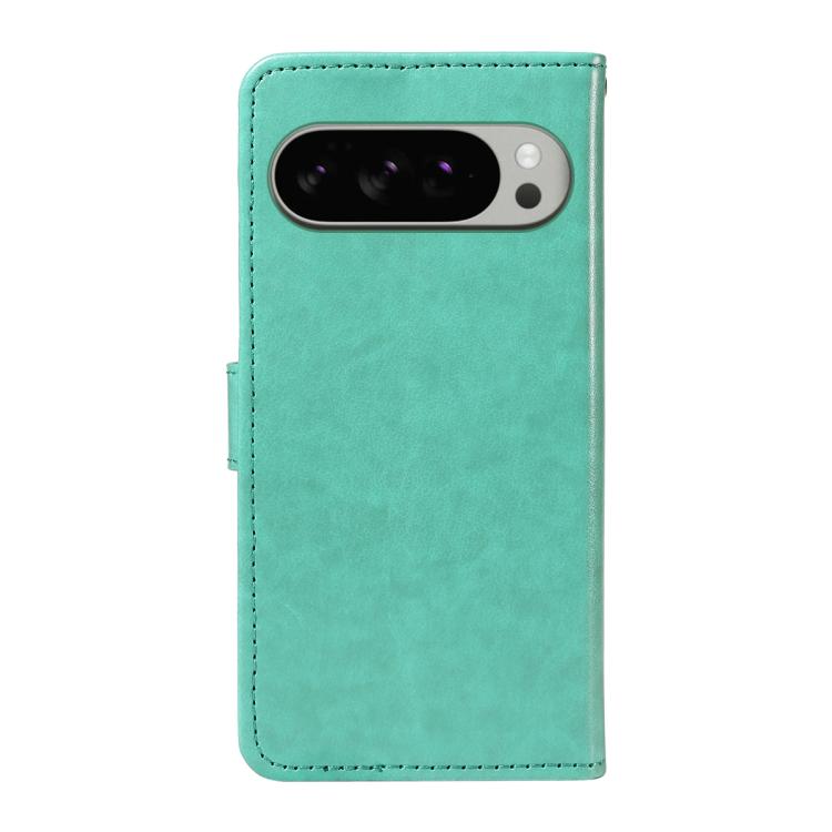 For Google Pixel 10 Pro XL 5G Global Cat and Bee Embossed Flip Leather Phone Case(Green) - Google Cases by buy2fix | Online Shopping UK | buy2fix