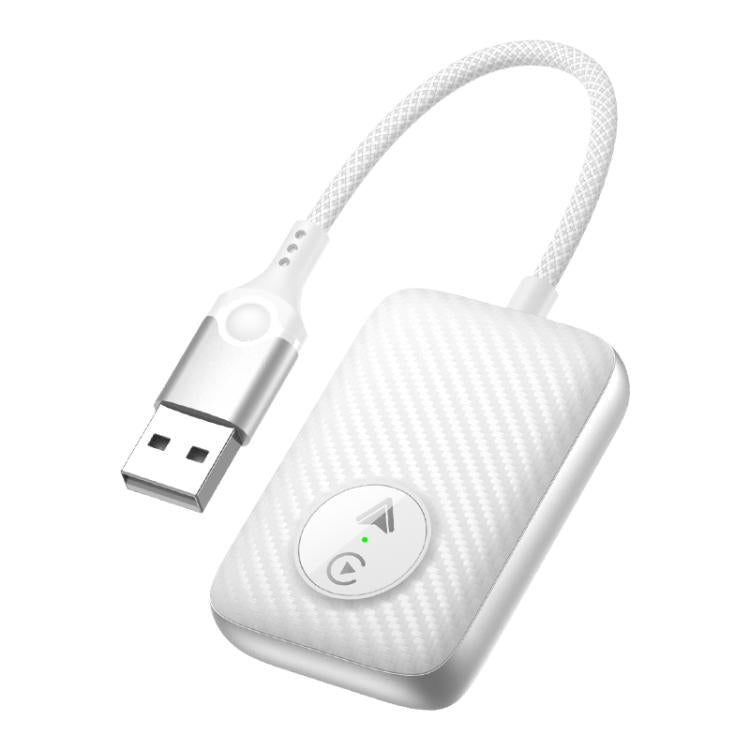 2 in 1 USB Wired to Wireless Car CarPlay / Android Auto Box Adapter(White) - Bluetooth Adapters by buy2fix | Online Shopping UK | buy2fix