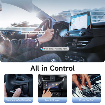 2 in 1 USB Wired to Wireless Car CarPlay / Android Box Adapter, with USB and Type-C Cable(Black) - Bluetooth Adapters by buy2fix | Online Shopping UK | buy2fix