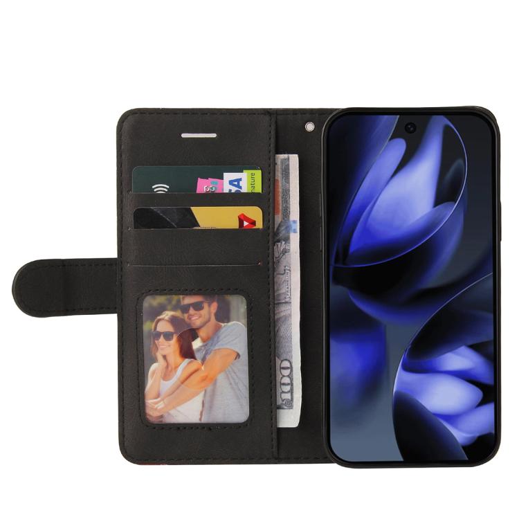 For Google Pixel 10 5G / 10 Pro 5G Global Dual-color Splicing Flip Leather Phone Case(Black) - Google Cases by buy2fix | Online Shopping UK | buy2fix