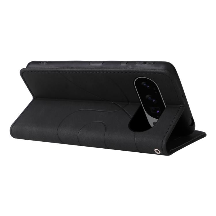 For Google Pixel 10 5G / 10 Pro 5G Global Dual-color Splicing Flip Leather Phone Case(Black) - Google Cases by buy2fix | Online Shopping UK | buy2fix