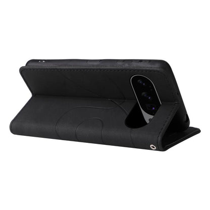 For Google Pixel 10 5G / 10 Pro 5G Global Dual-color Splicing Flip Leather Phone Case(Black) - Google Cases by buy2fix | Online Shopping UK | buy2fix