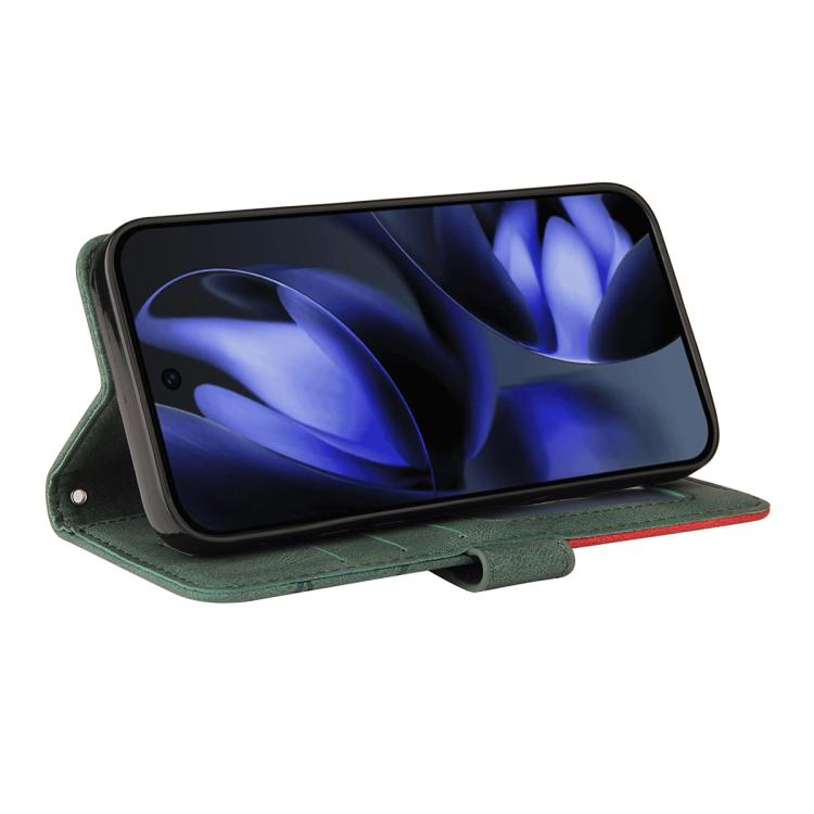 For Google Pixel 10 5G / 10 Pro 5G Global Dual-color Splicing Flip Leather Phone Case(Green) - Google Cases by buy2fix | Online Shopping UK | buy2fix