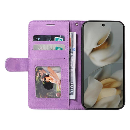 For Google Pixel 10 Pro XL 5G Global Dual-color Splicing Flip Leather Phone Case(Purple) - Google Cases by buy2fix | Online Shopping UK | buy2fix