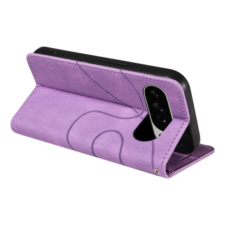 For Google Pixel 10 Pro XL 5G Global Dual-color Splicing Flip Leather Phone Case(Purple) - Google Cases by buy2fix | Online Shopping UK | buy2fix